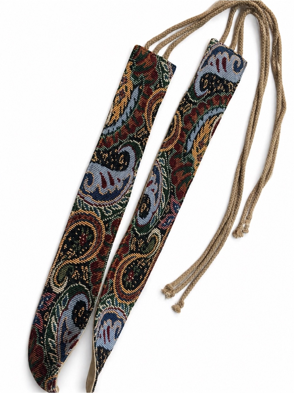 Boho Woven Paisley Belt Strap in Multi-Color